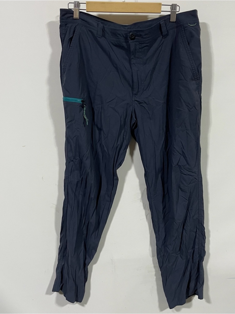 REI Navy Cargo Pants with Teal Zip Accent